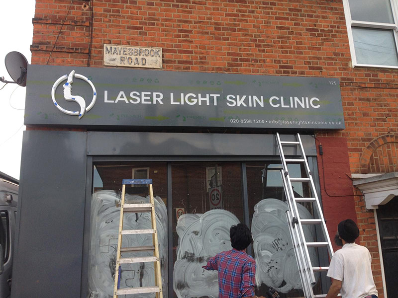 Laser light skin clinic Signage for Shops