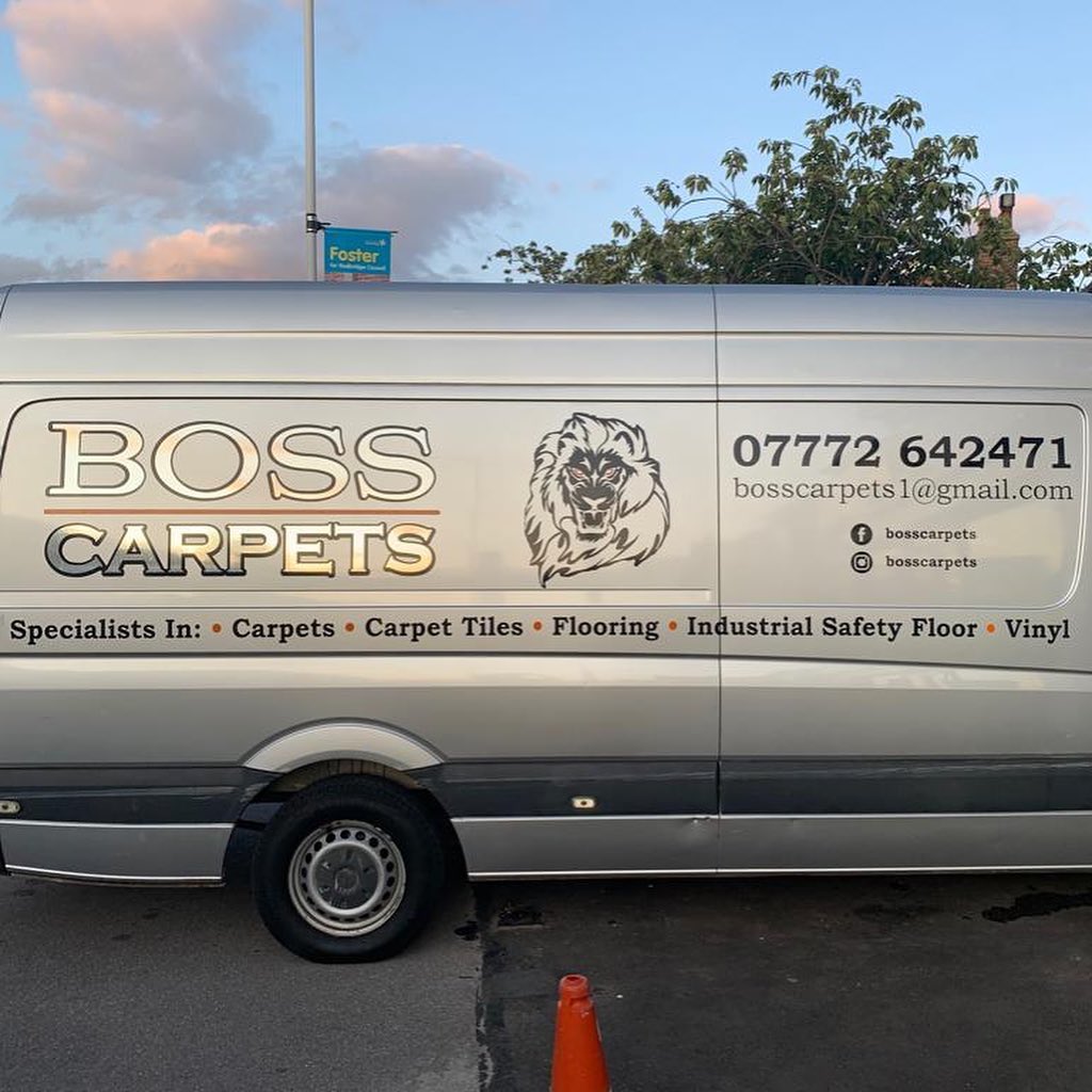 Boss Carpets Van Signage